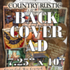 Country Rustic Magazine ~ Back Cover Advertising