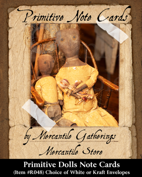 Mercantile Gatherings Primitive Dolls Note Cards