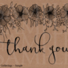 Thank You Note Card ~ Floral