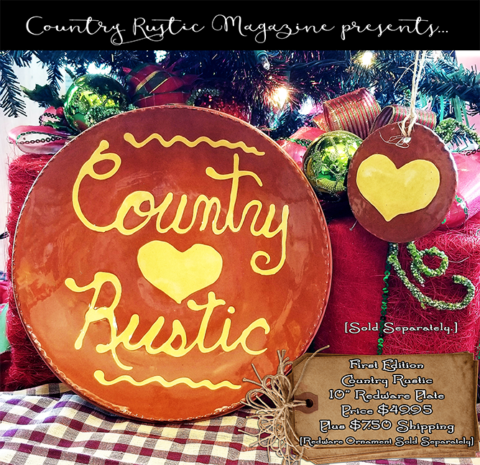 Country Rustic Limited Edition 10" Redware Plate