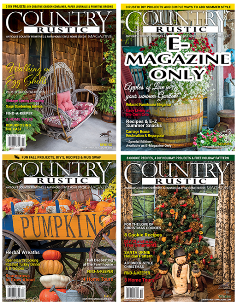 Country Rustic Magazine 2020 Back Issue Bundle [3 Magazines]